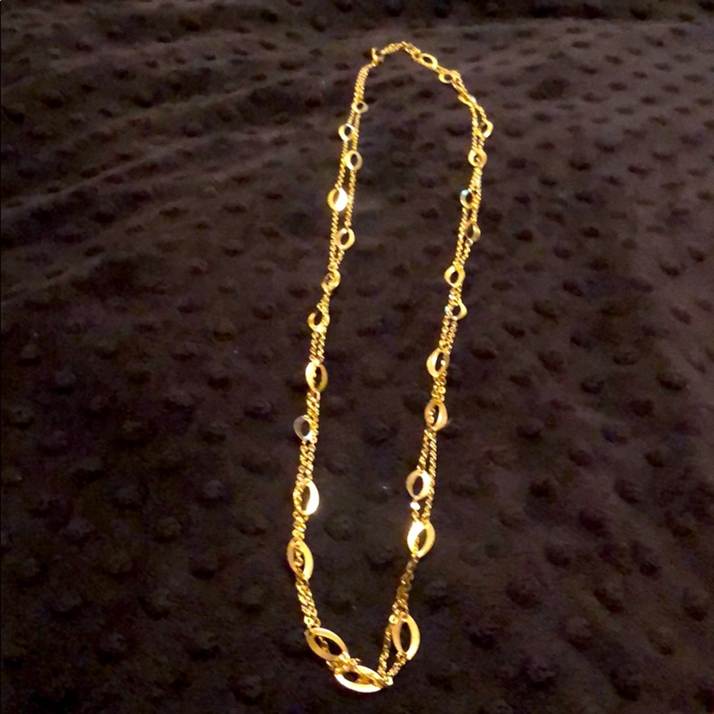 Gold Double Decorative Necklade